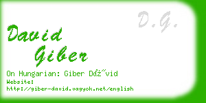 david giber business card